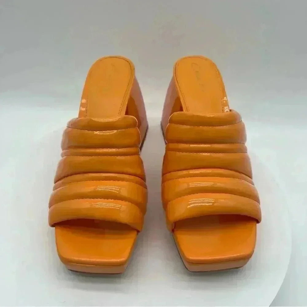Circus NY Sandals | Marlie Platform – Citrus Orange | Size 6 - Picture 3 of 10